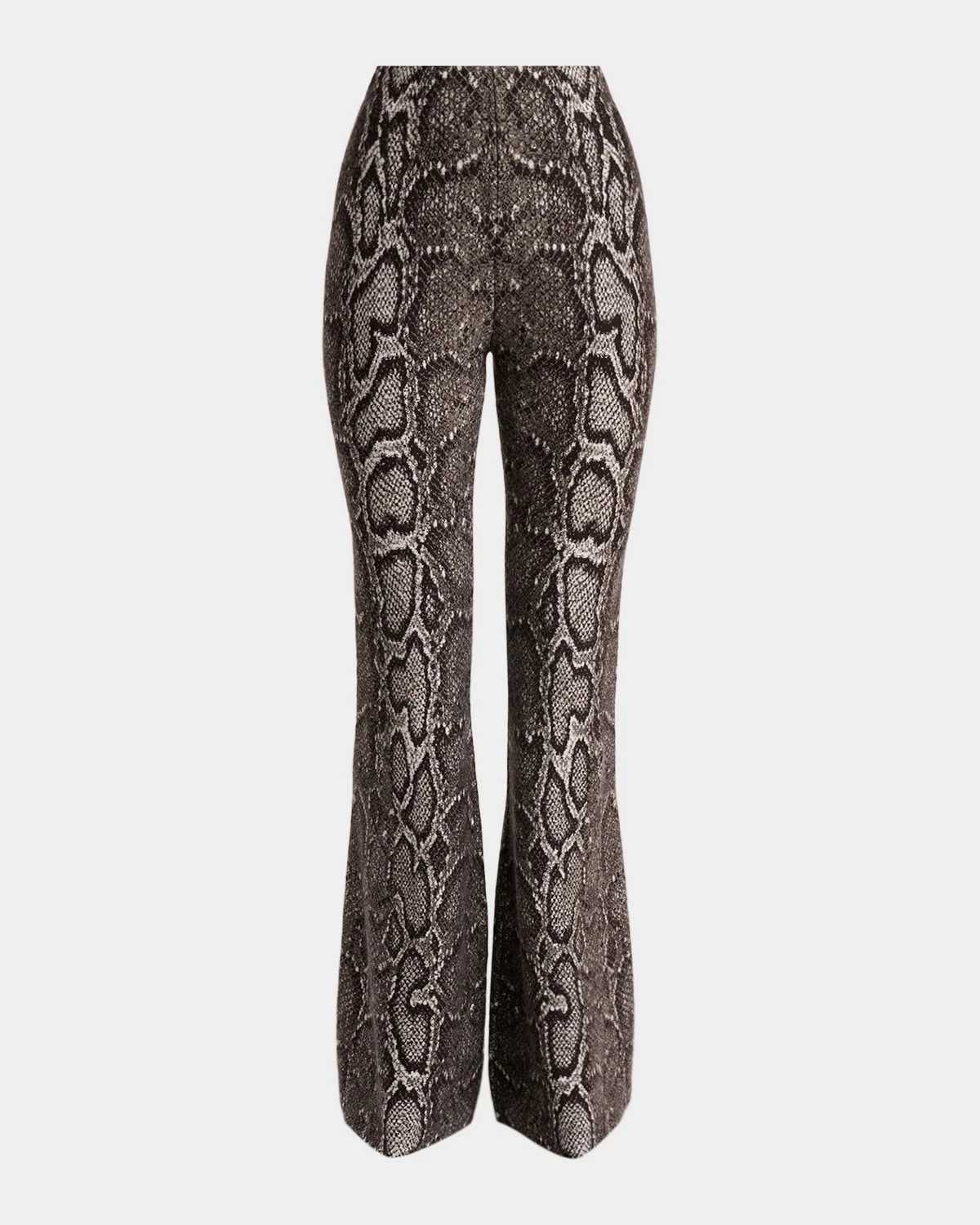 Ezra Snake-Print Bootcut Ankle Jeans - 1