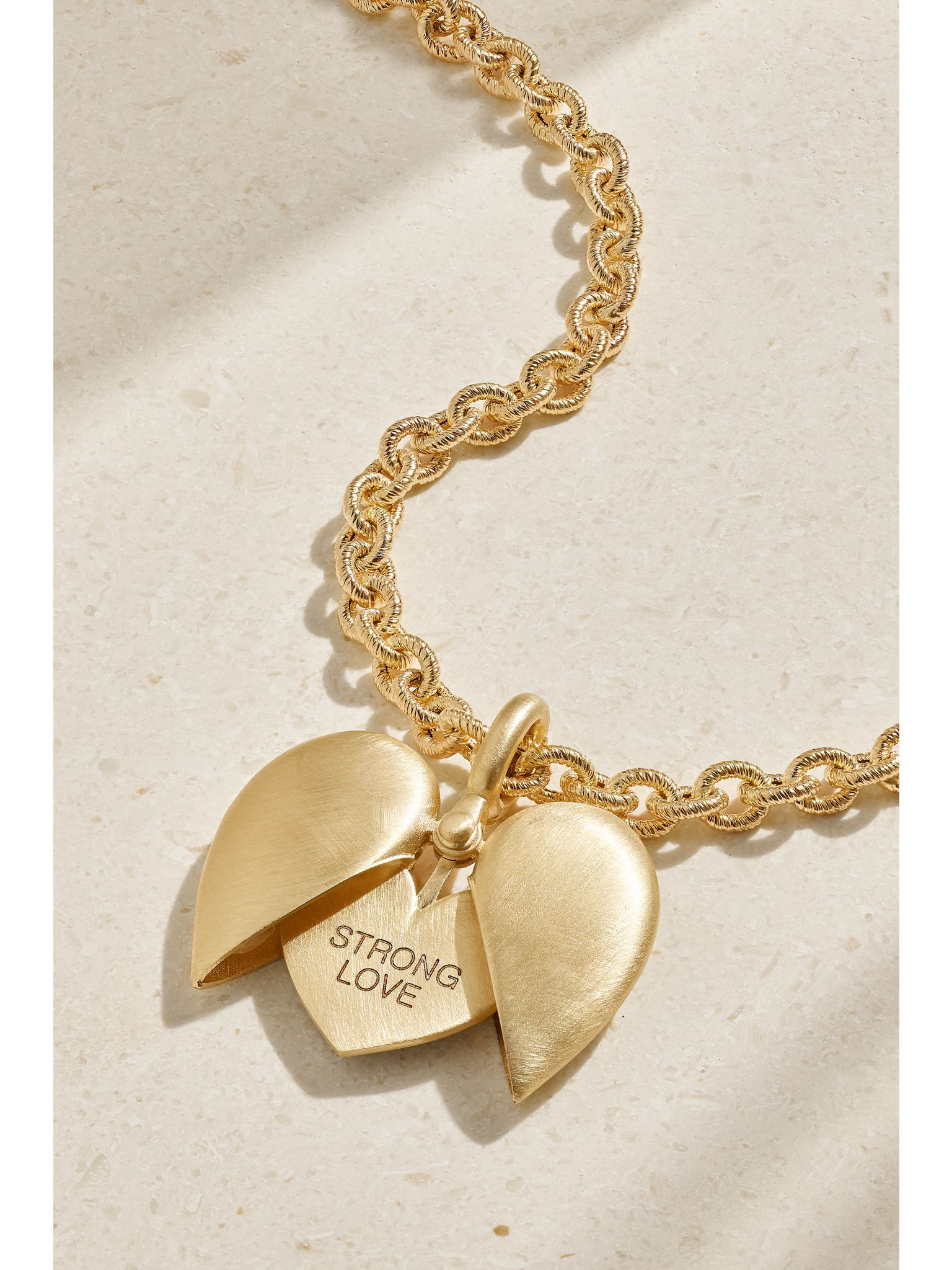 14-karat gold and enamel necklace Gold - 4