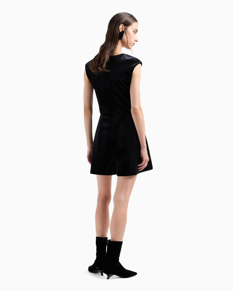 Moon Capsule collection chenille jersey short jumpsuit with organza ruffles 3