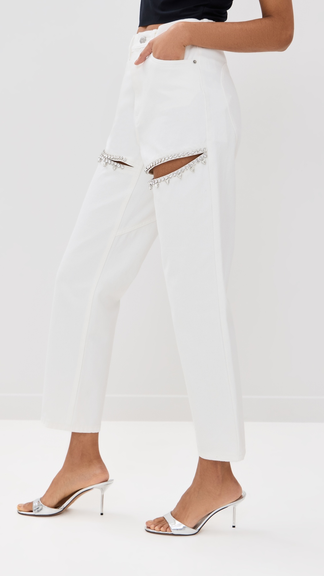 Crystal Slit Jeans - 3