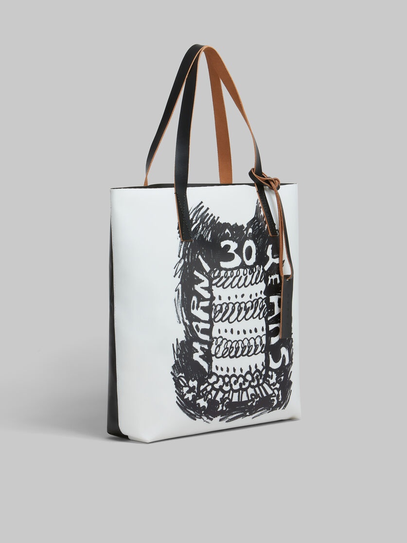 TWO TONE TRIBECA TOTE WITH MARNI 30TH ANNIVERSARY PRINT - 6