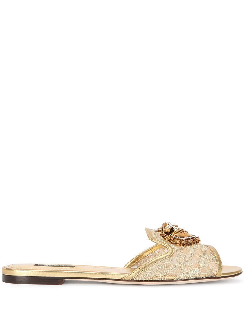 Dolce & Gabbana embellished-detail slip-on sandals outlook