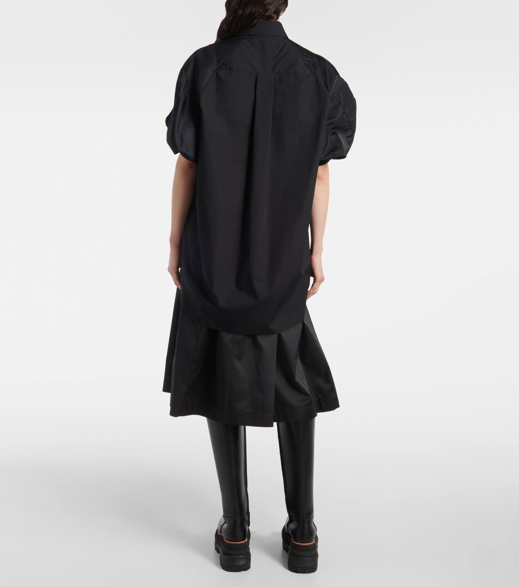 Poplin and technical twill shirt dress - 3