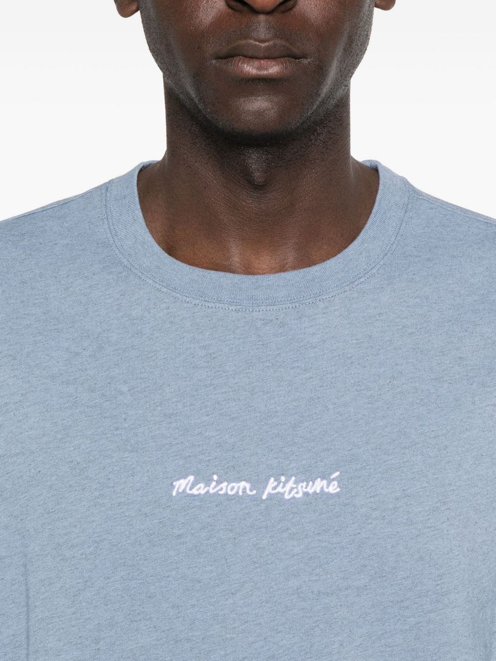 embroidered-logo cotton T-shirt - 4