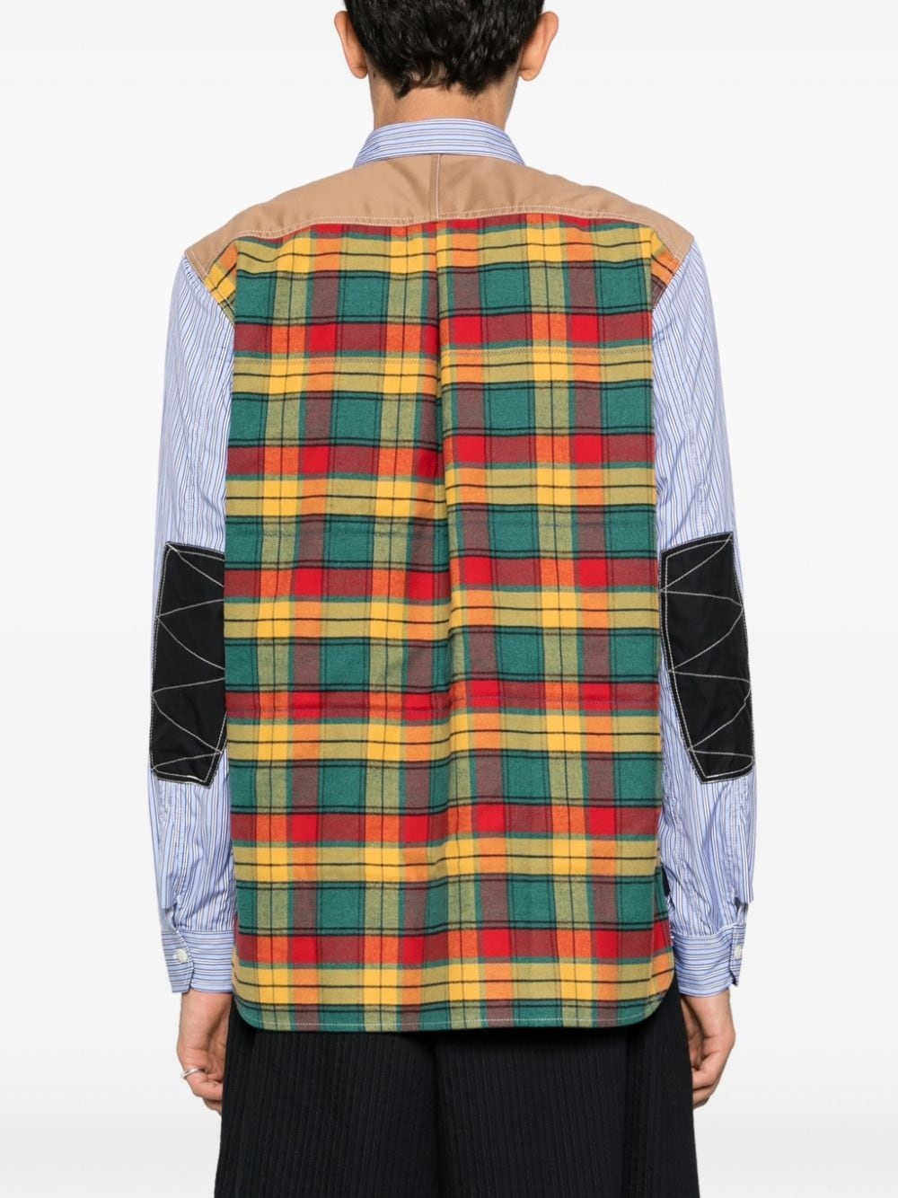 patchwork cotton-poplin shirt - 4