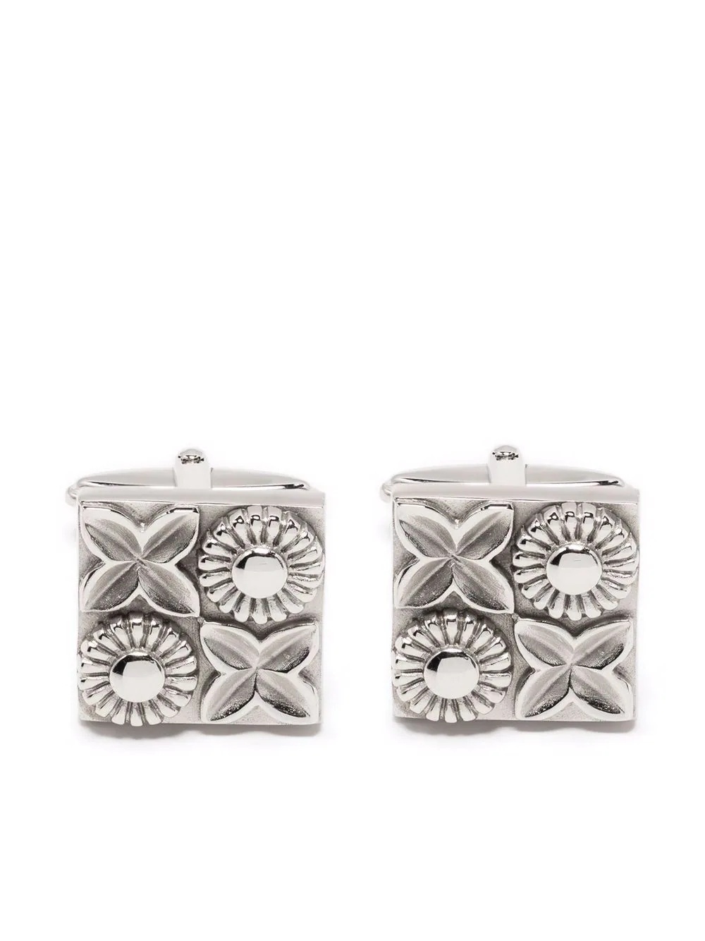 embossed-design cufflinks - 1