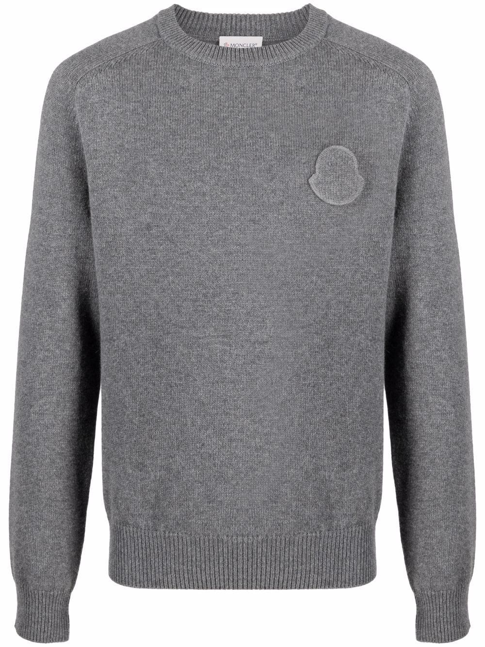 logo-patch cashmere jumper - 1