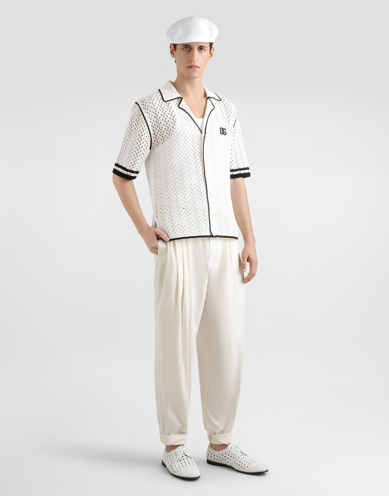 Dolce & Gabbana Camicia crochet effetto uncinetto outlook