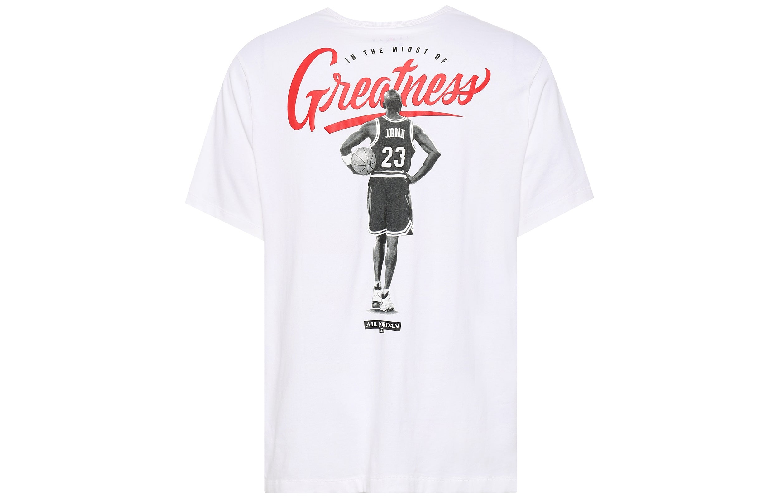 Air Jordan Man Back Print Basketball Short Sleeve Men White CI0079-100 - 2