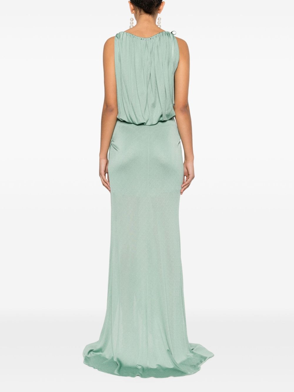 draped-detail maxi dress - 4