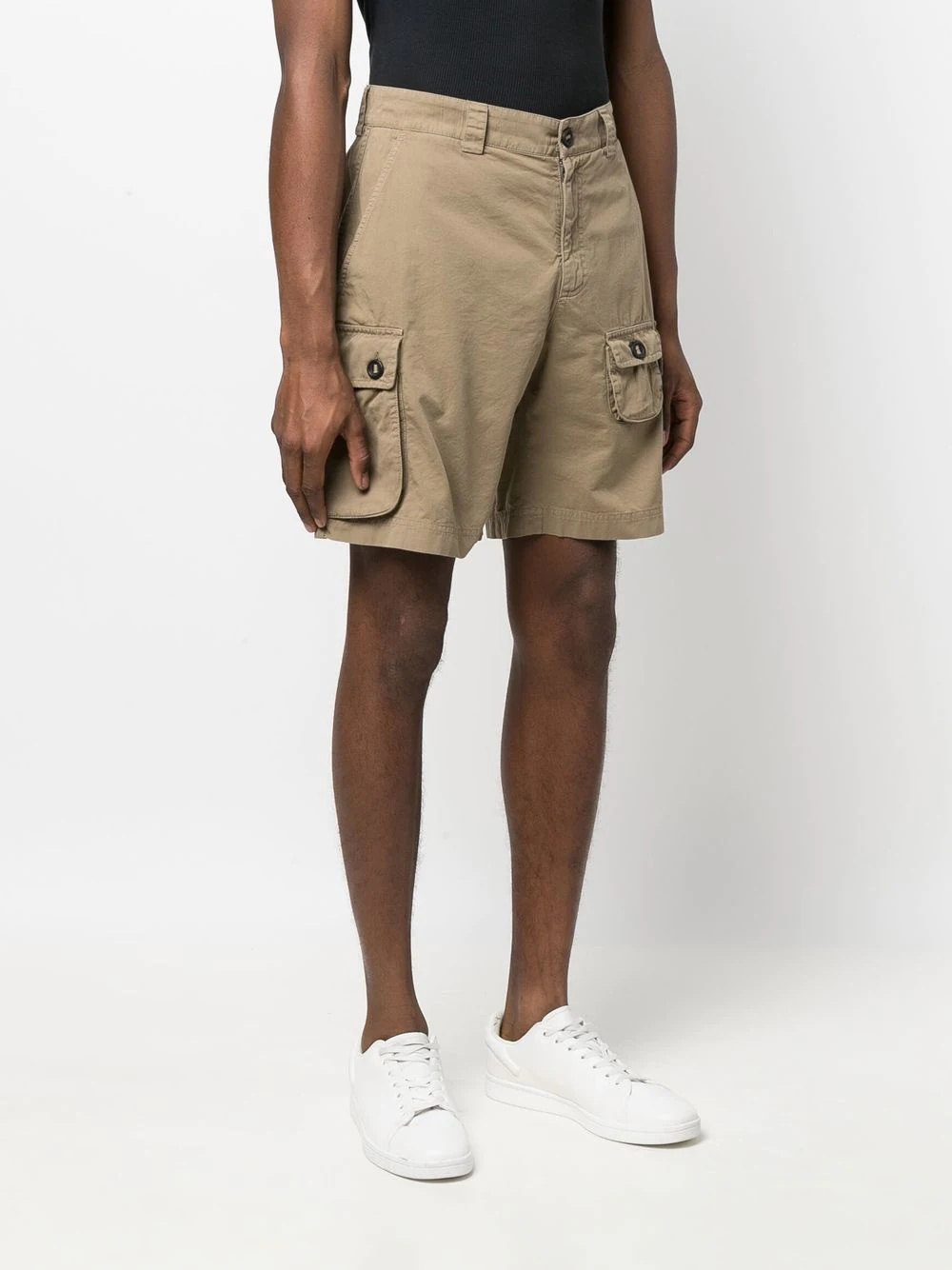 high-waisted cargo shorts - 3