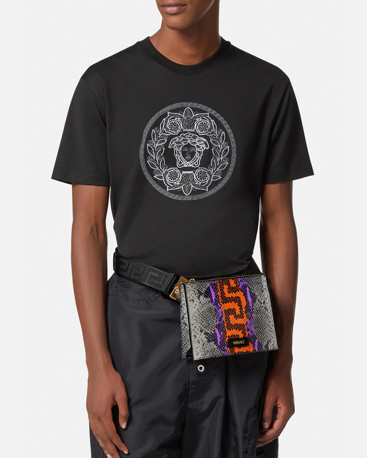 Python Greca Print Belt Bag - 6