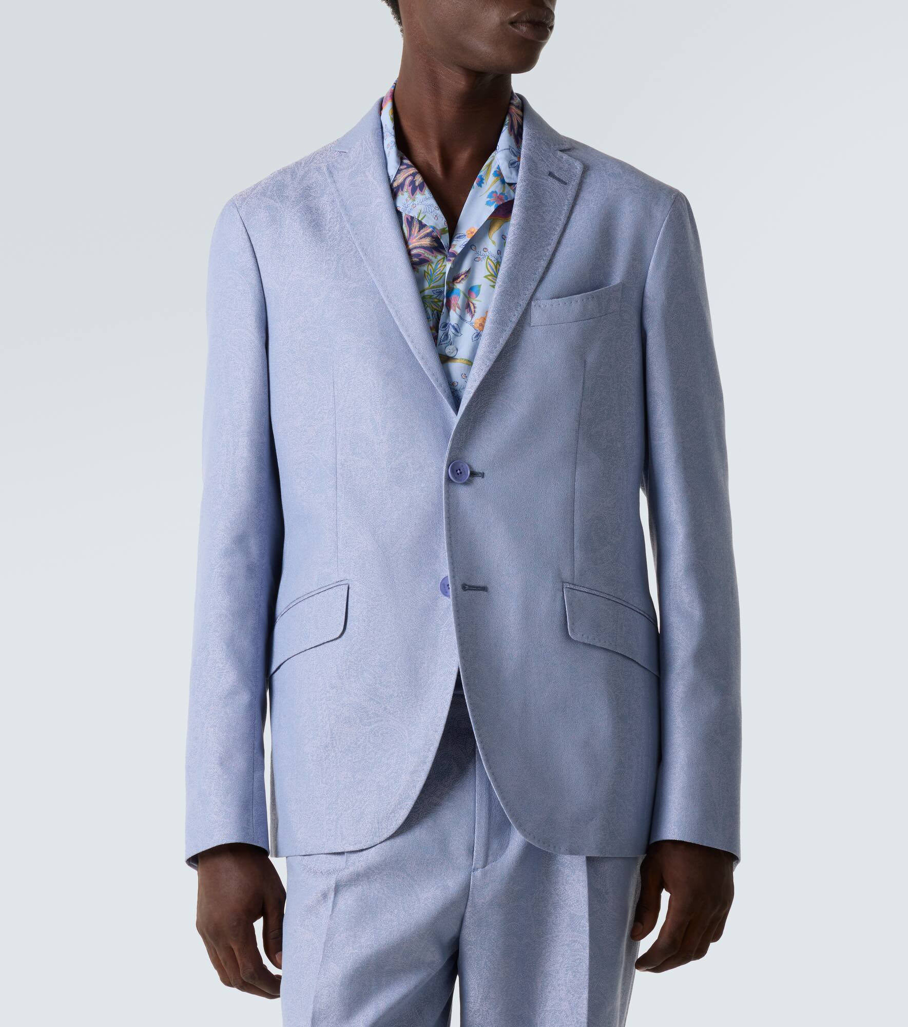 Cotton jacquard blazer - 3