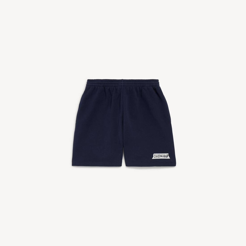 Men's Masking Tape Regular Fit Shorts in Navy 1