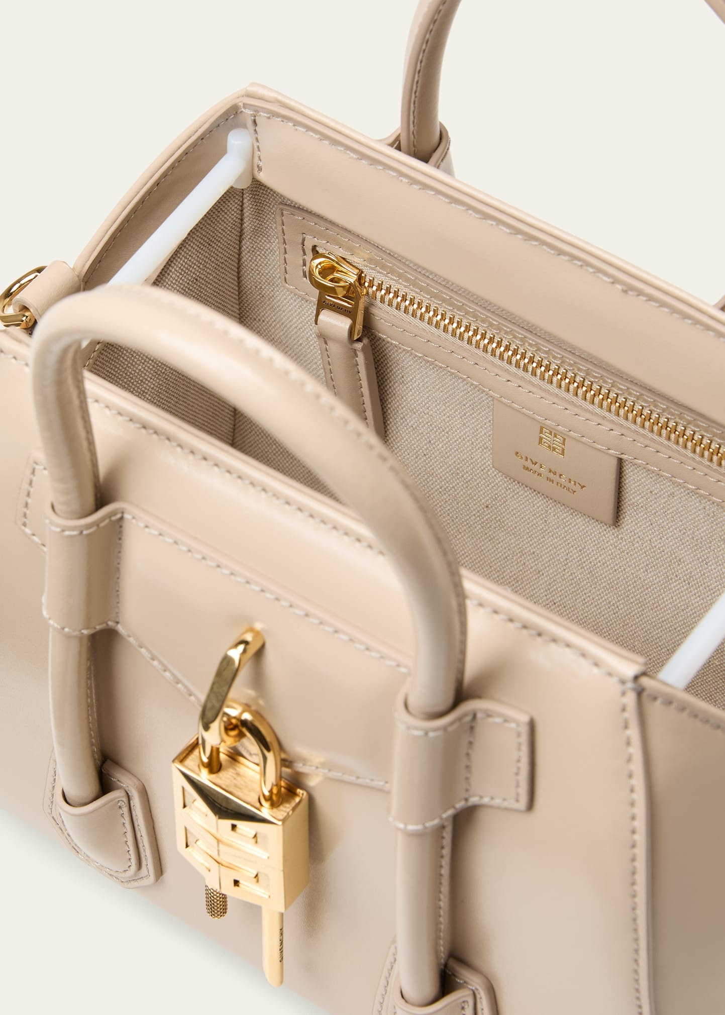 Antigona Lock Mini Top Handle Bag in Box Leather - 3