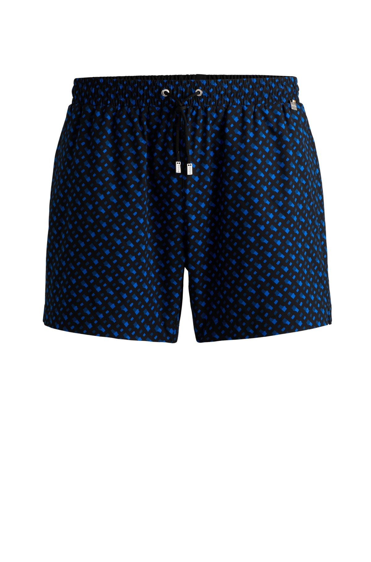 FULLY LINED QUICK-DRY SWIM SHORTS WITH MONOGRAM PRINT - 1