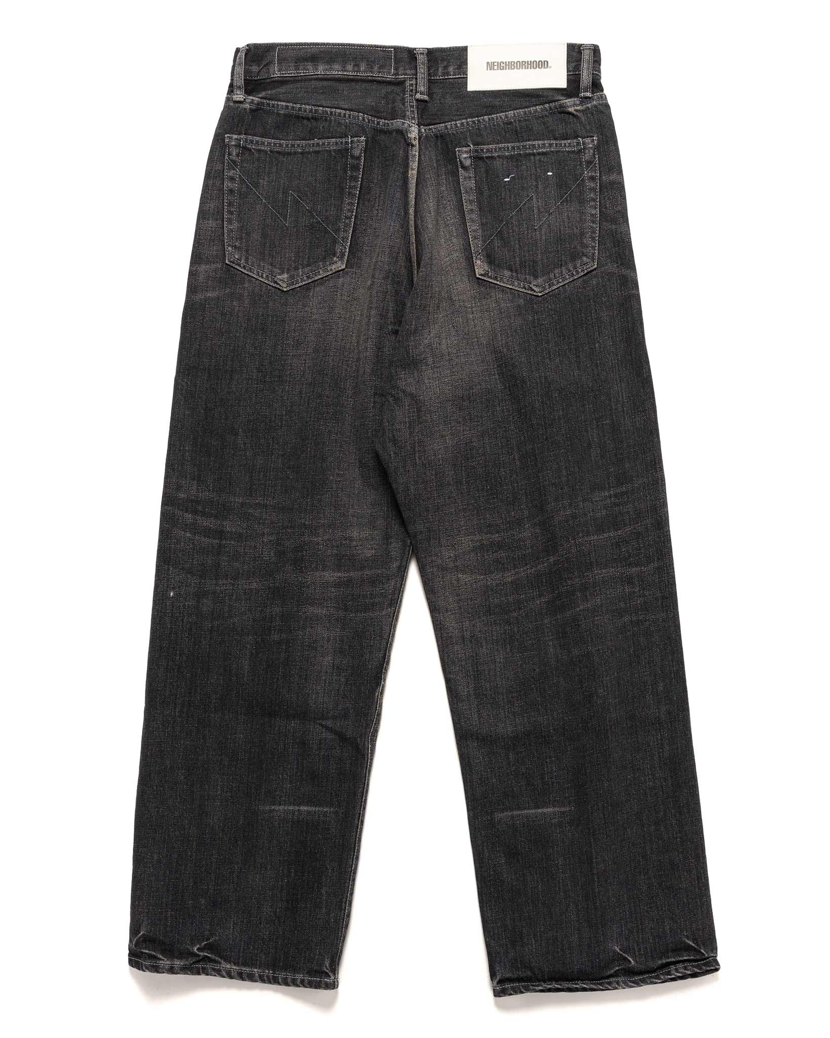 NEIGHBORHOOD Washed Denim Dp Wide Pants Black | havenshop