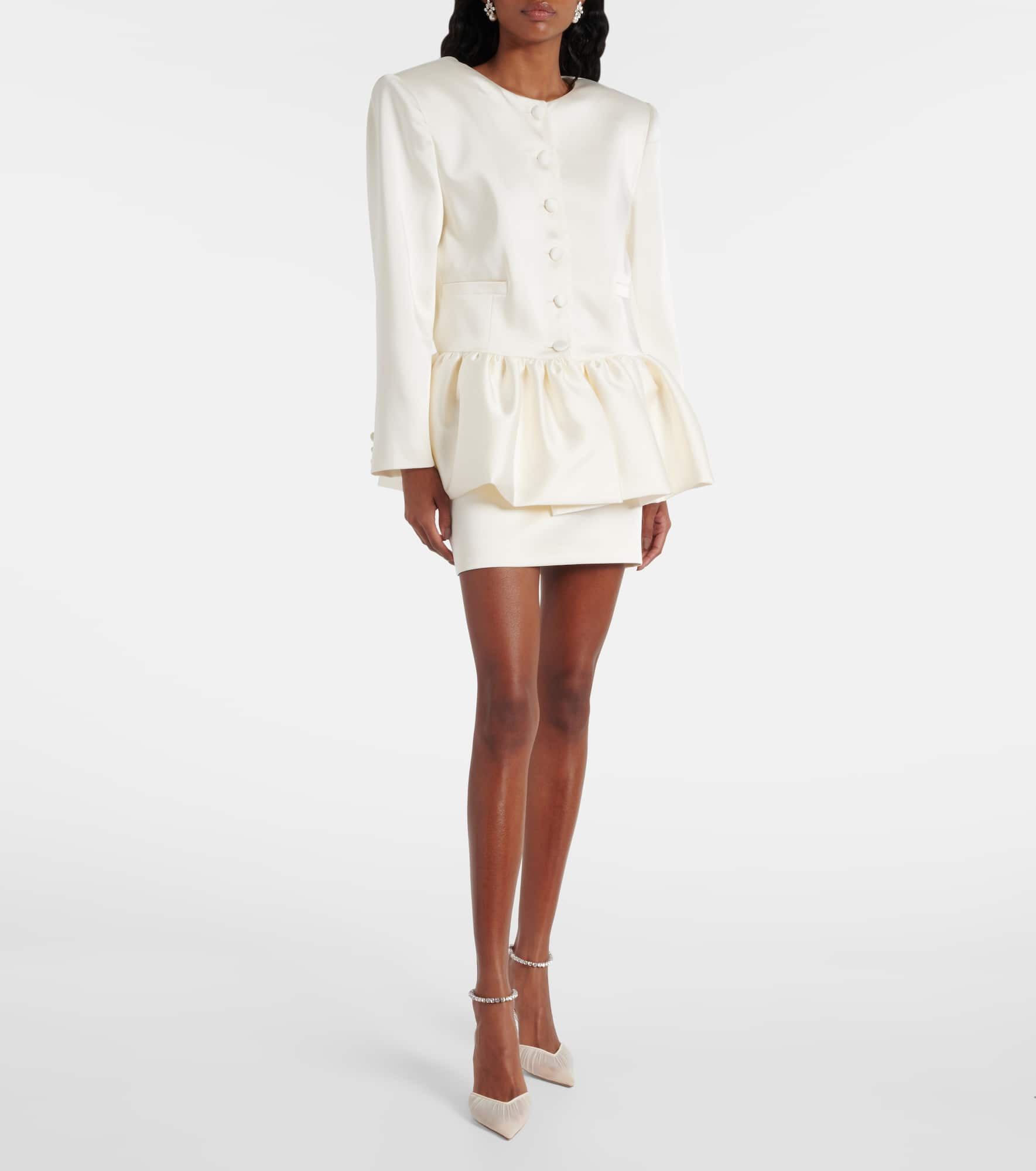 Meringue ruffled satin jacket - 2