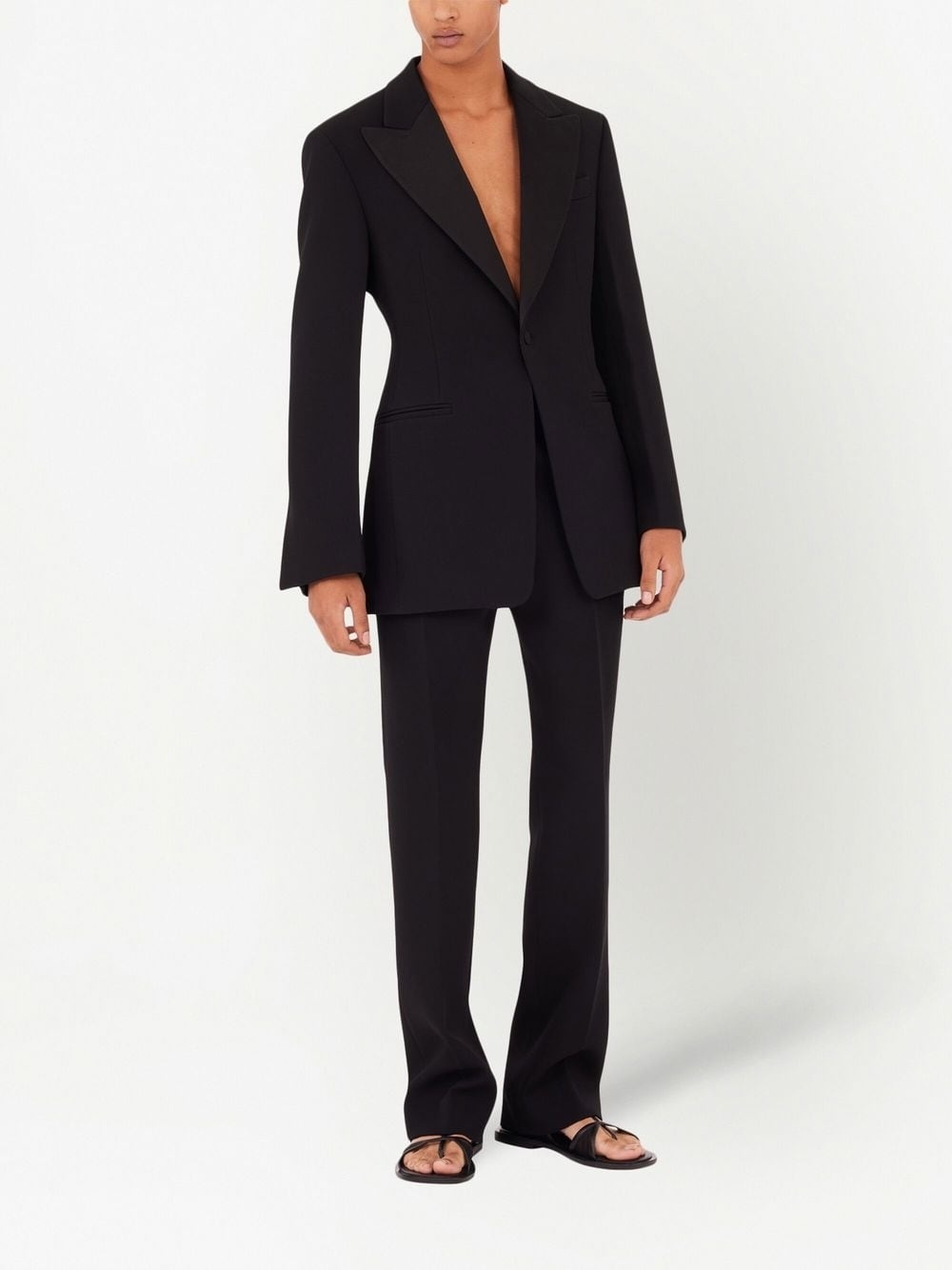 single-breasted tuxedo blazer - 2