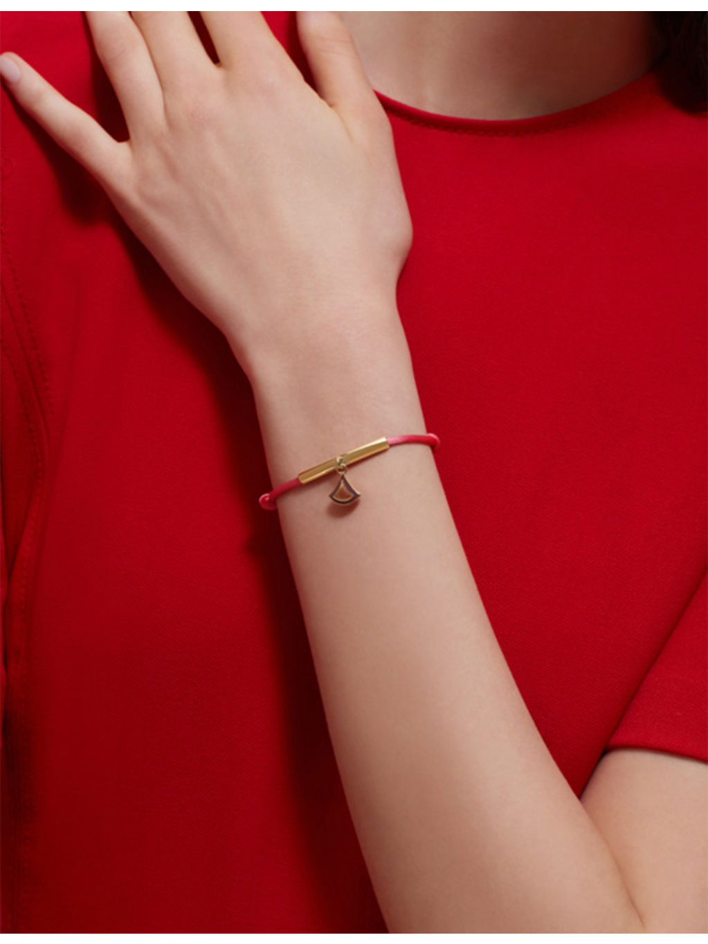 Divas’ Dream gold-plated brass, enamel and cord bracelet - 2