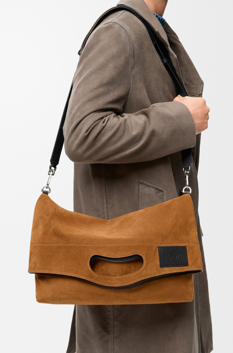 Bob folded tote in suede 4