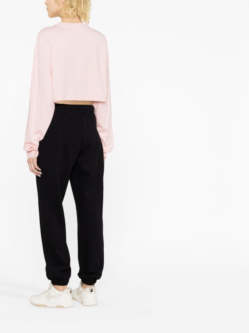 sequin-embellished logo crop top - 3