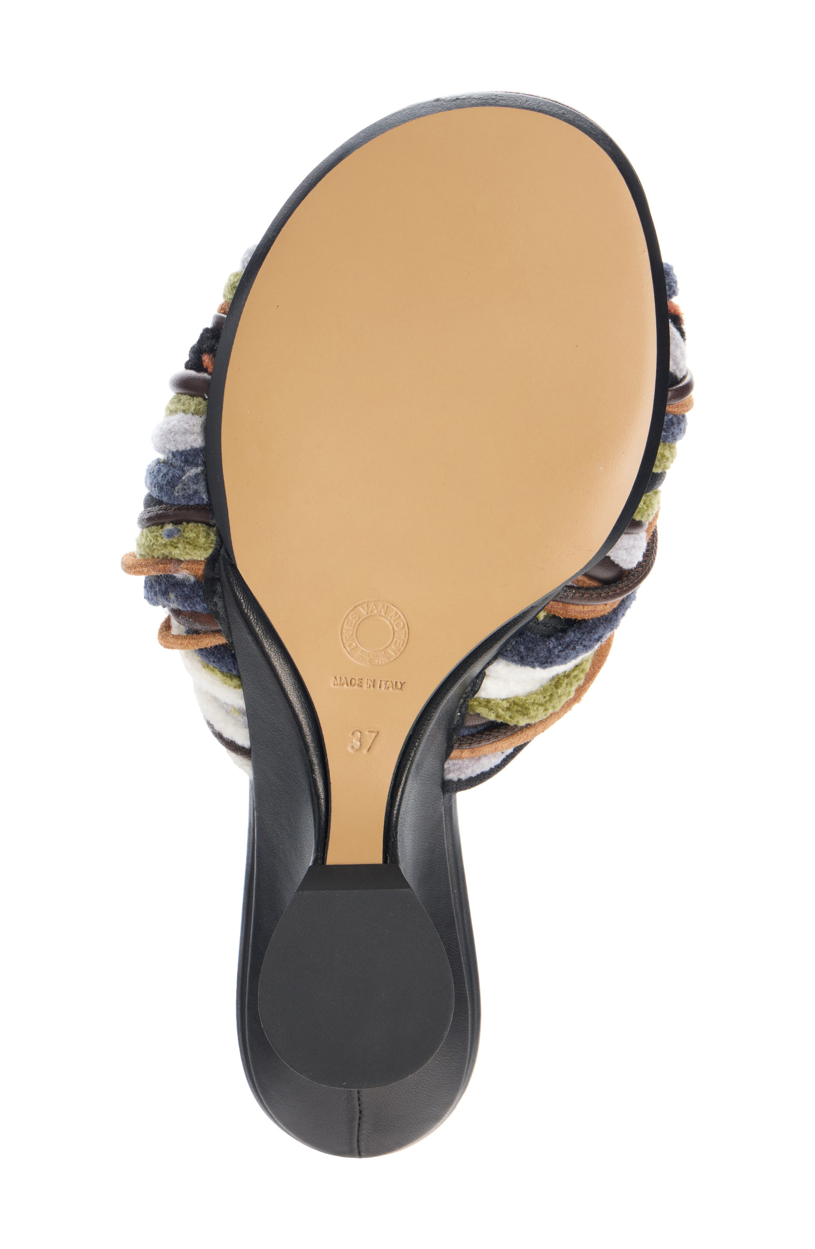 Dries Van Noten Dented Wedge Slide Sandal in Black Multi at Nordstrom - 5