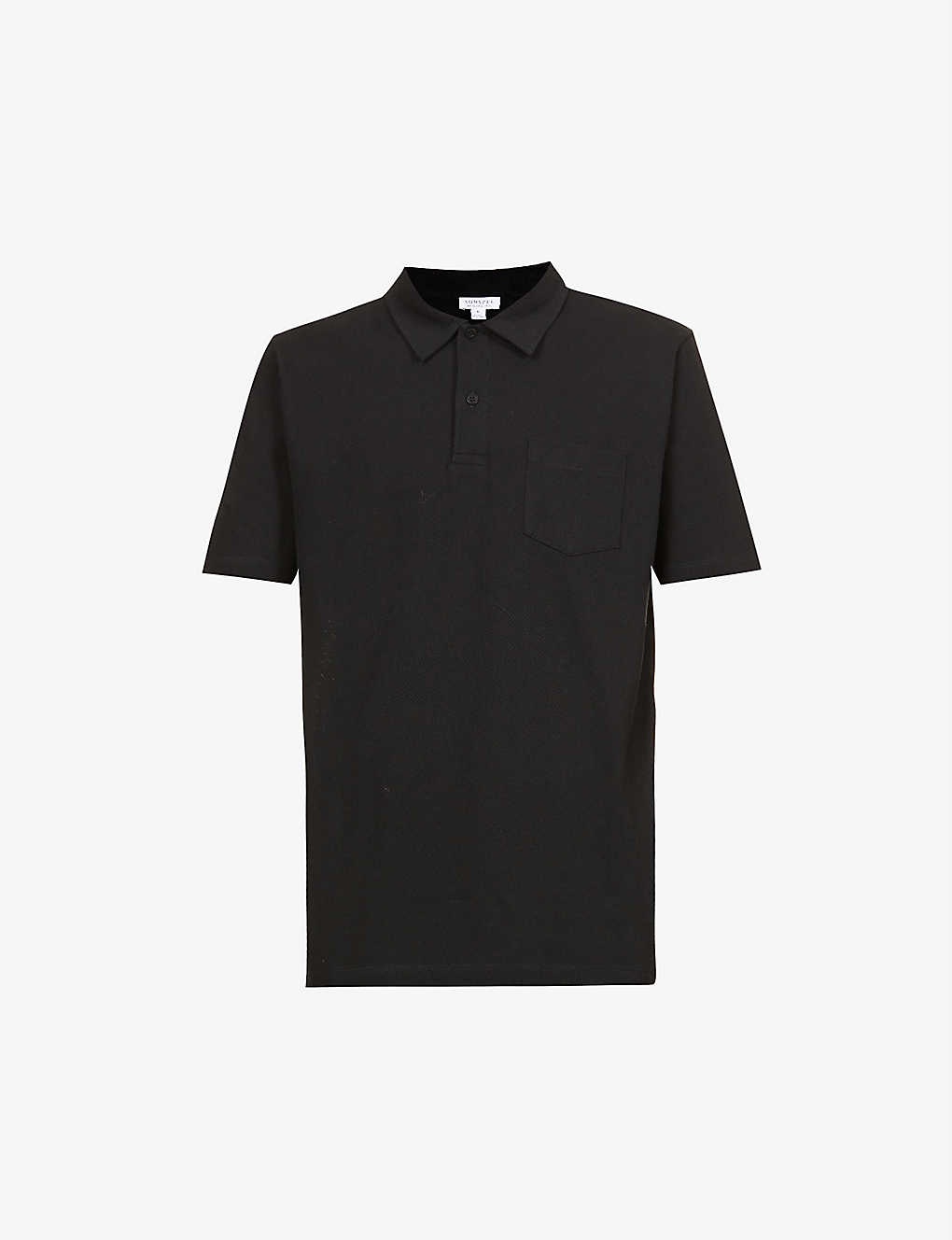 Riviera slim-fit cotton-piqué polo shirt - 1