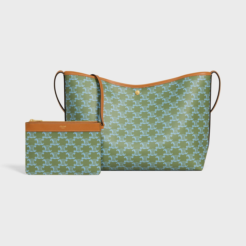 SOFT SHOPPER BAG IN TRIOMPHE CANVAS AND CALFSKIN 6