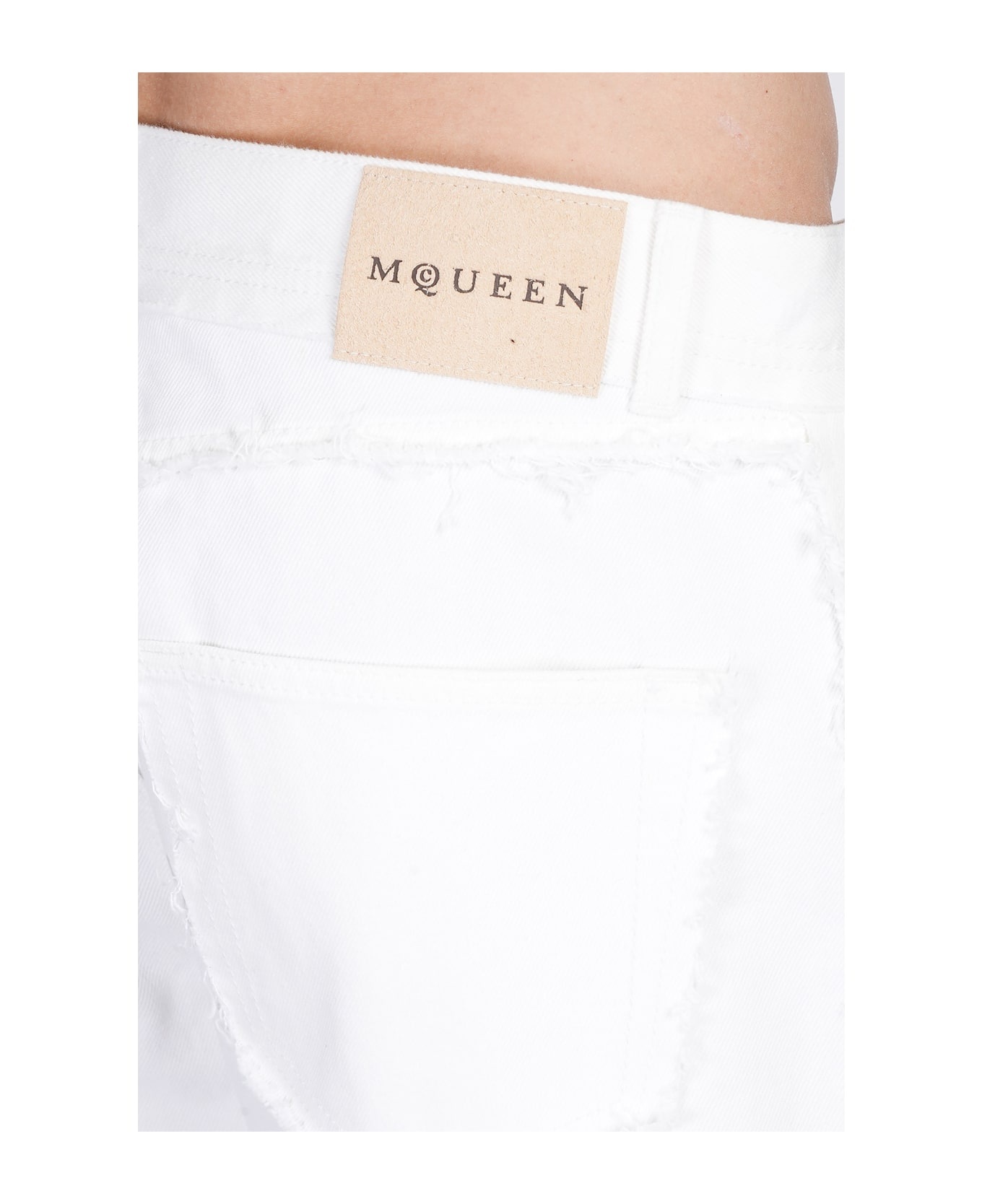 Jeans In White Cotton - 5
