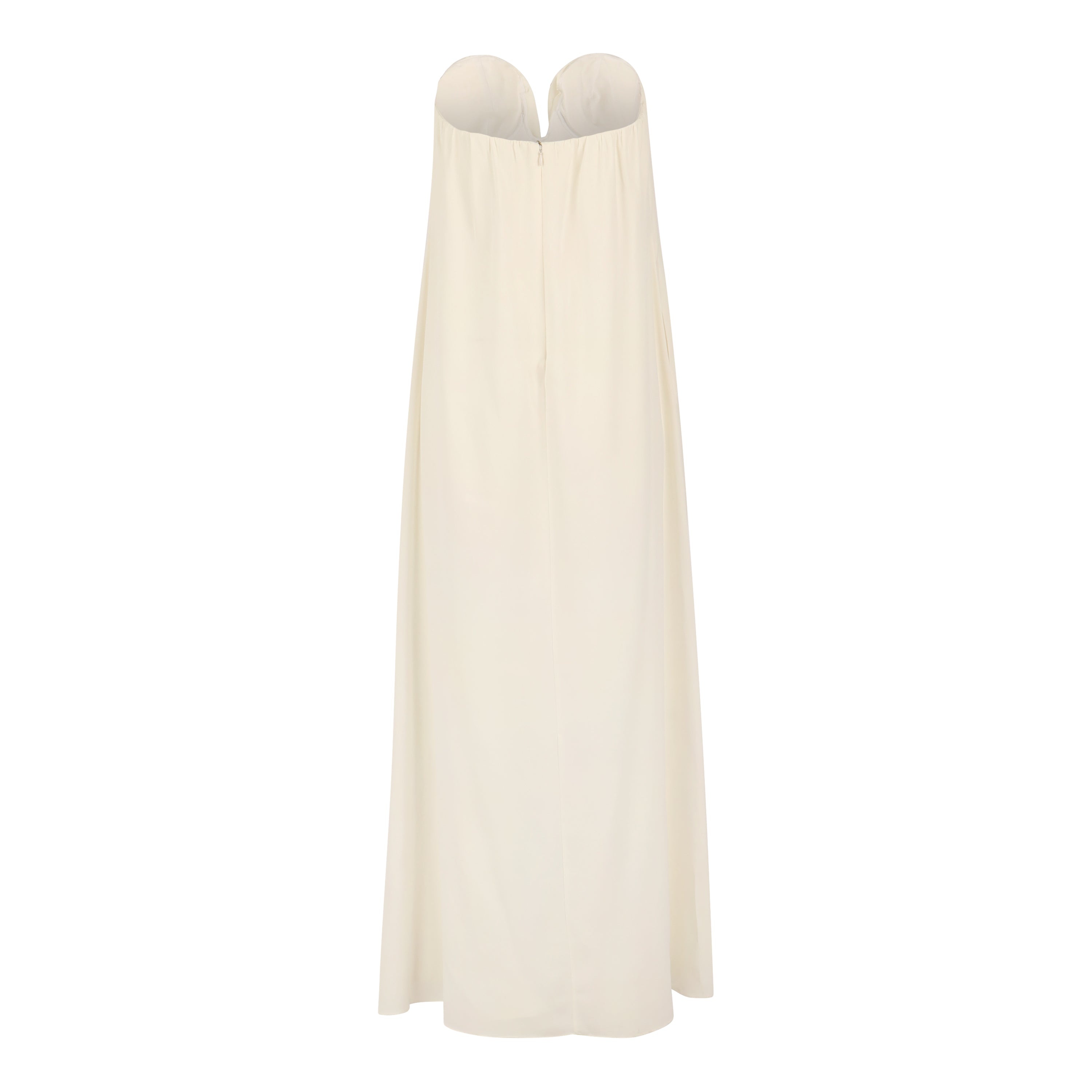 White Strapless Hidden Corset Dress - 2