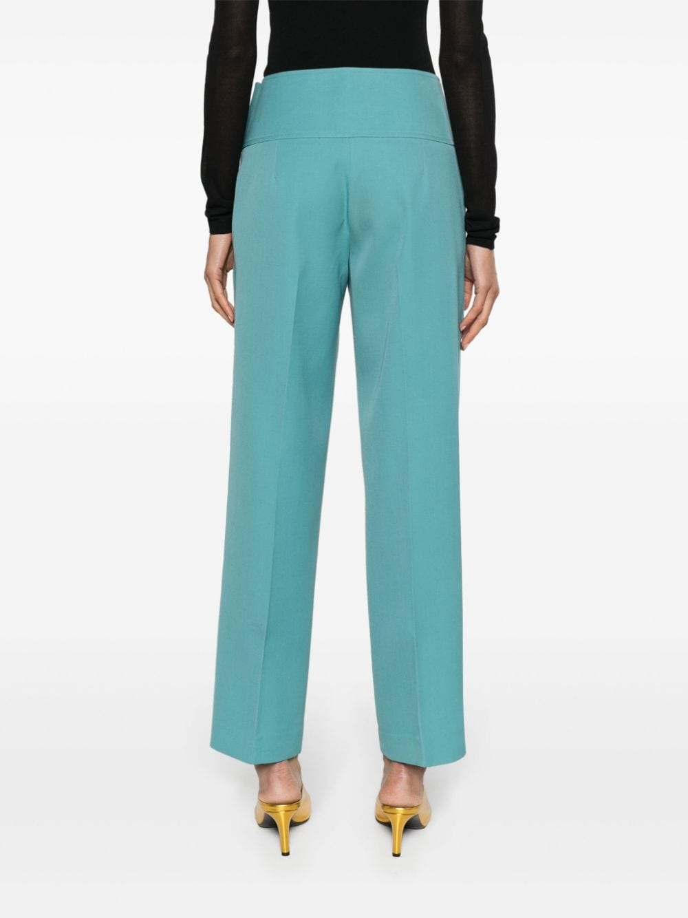 gabardine wool tailored trousers - 4