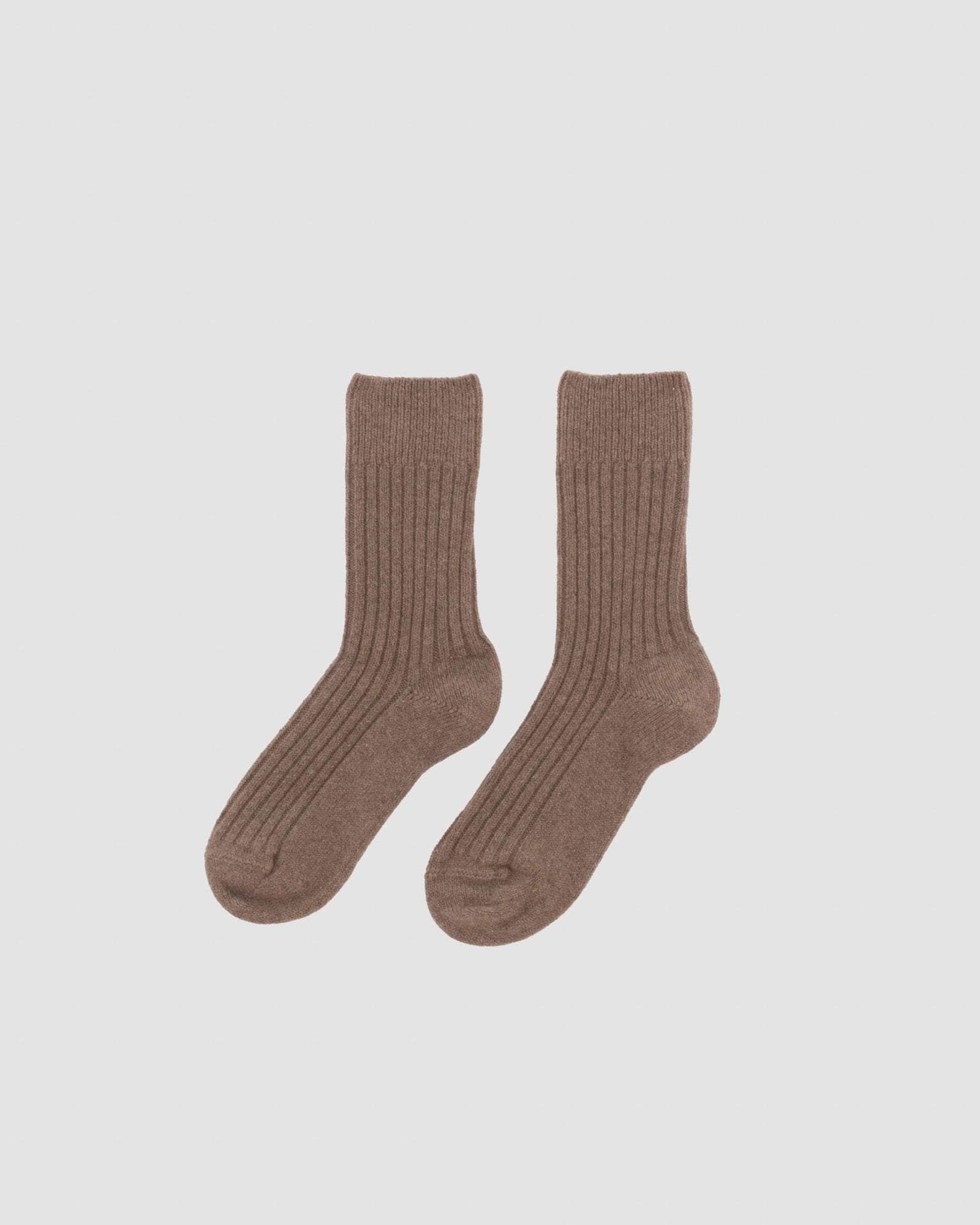 Rib Overankle Socks - Recycled Cashmere Rib - 4