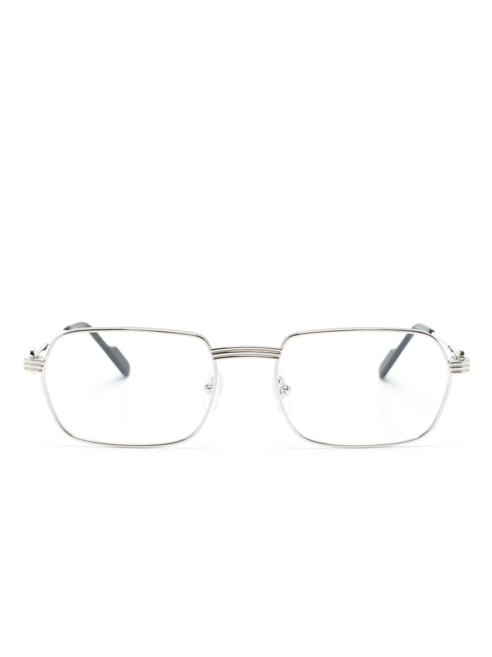 polished rectangle-frame glasses - 1