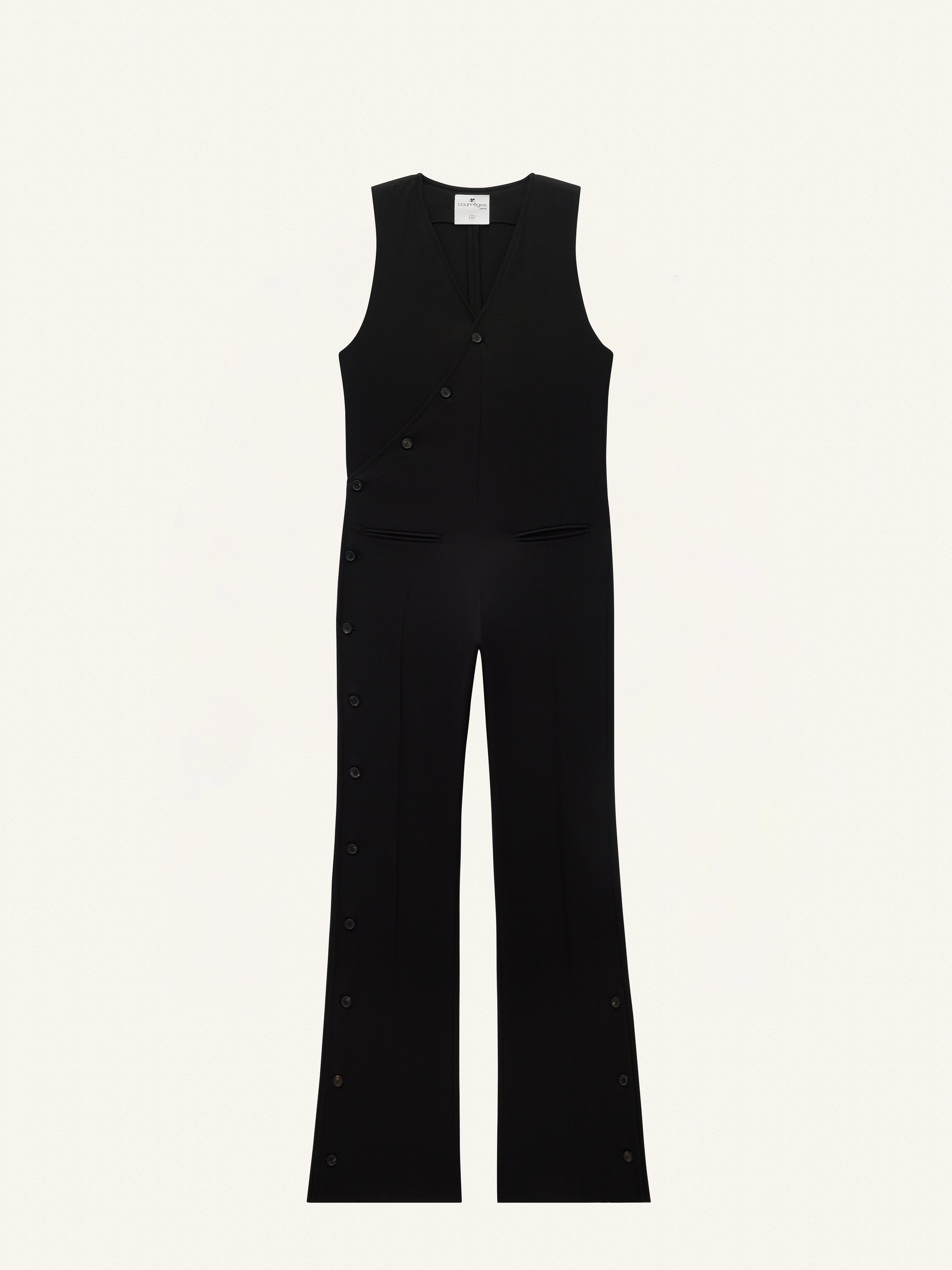 MULTI SNAPS WOOL JUMPSUIT - 1