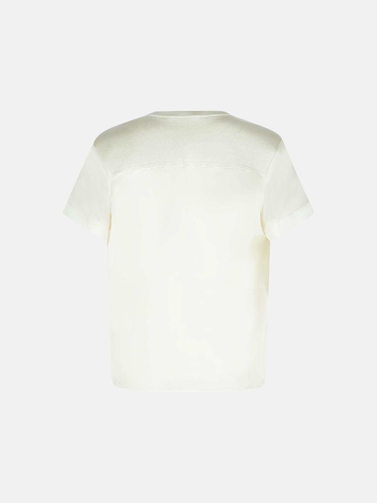 'ADDY' WHITE ACETATE BLEND T-SHIRT - 3