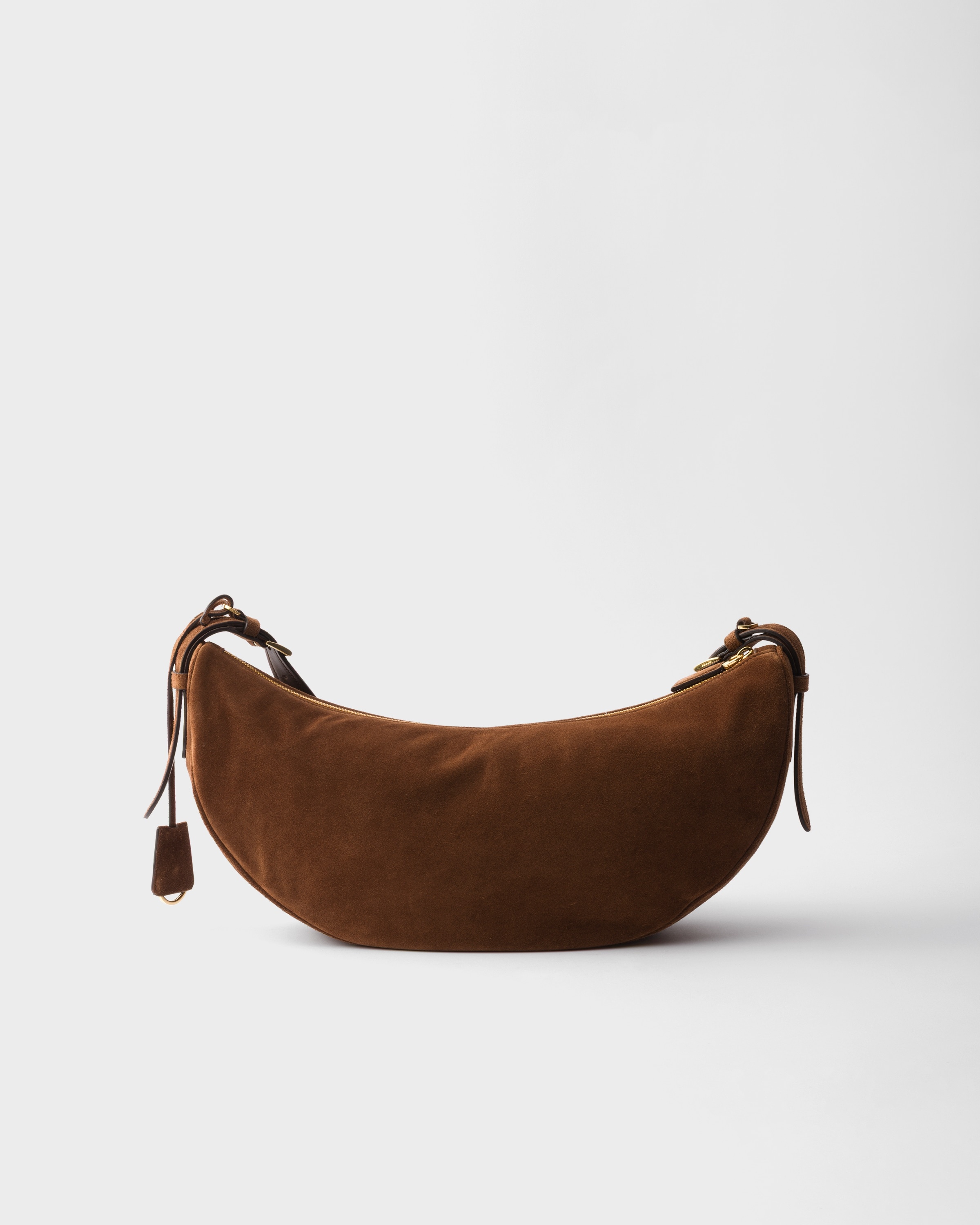 Prada Demi-lune large suede shoulder bag - 4