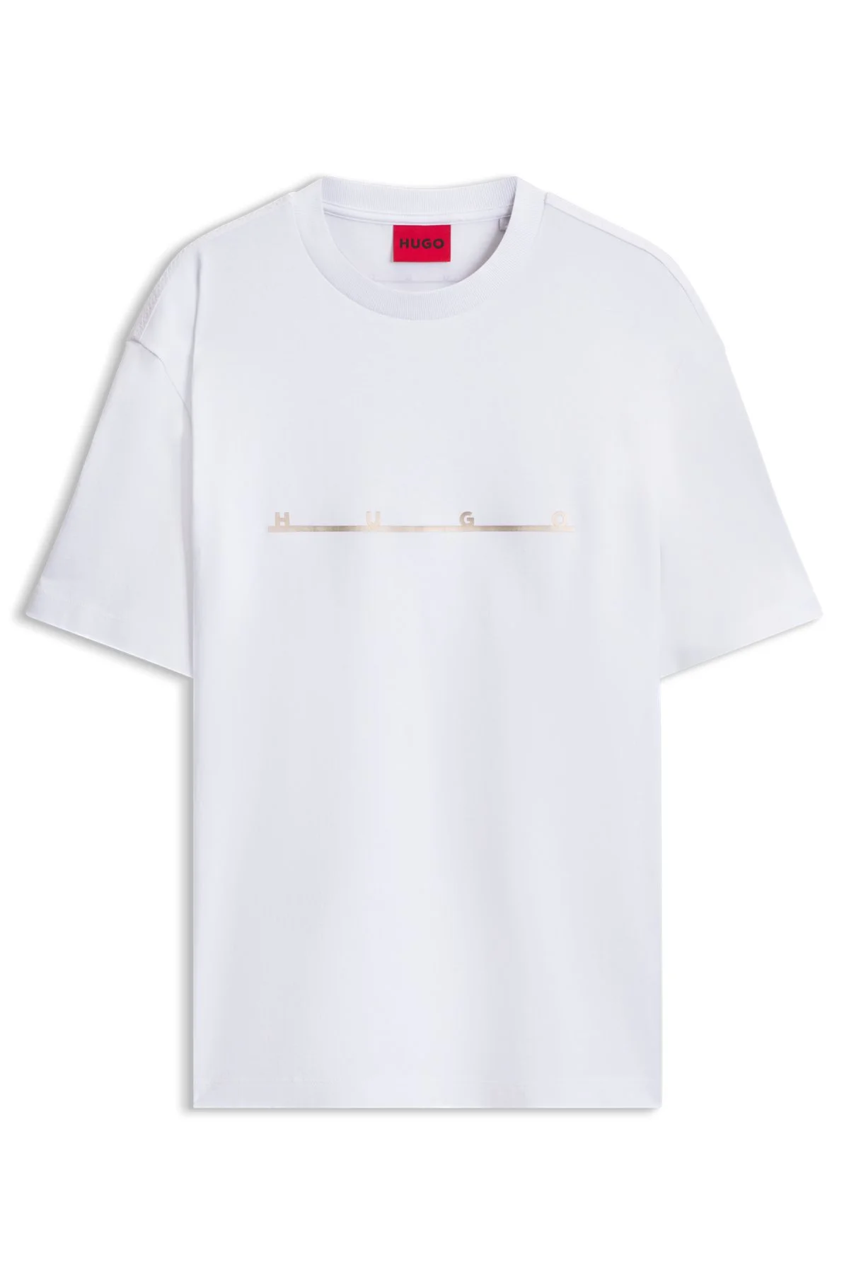 RELAXED-FIT T-SHIRT WITH ZIGZAG STITCHING DETAIL - 1