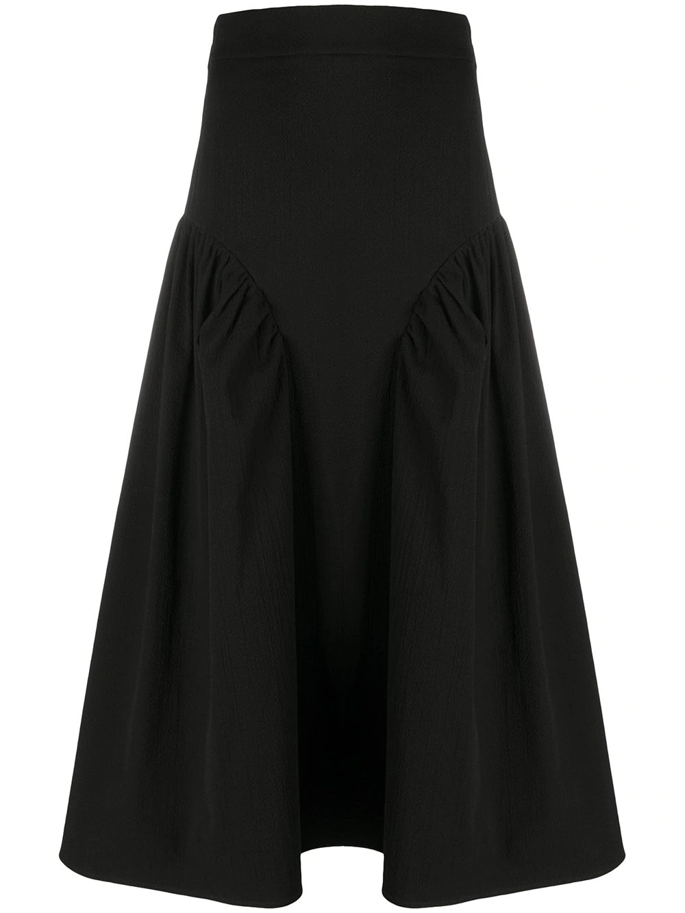 ruffle-trim midi skirt - 1