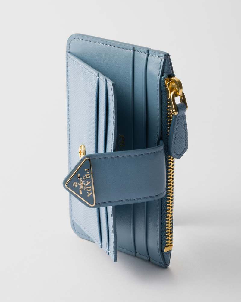 Prada Saffiano and smooth leather card holder outlook