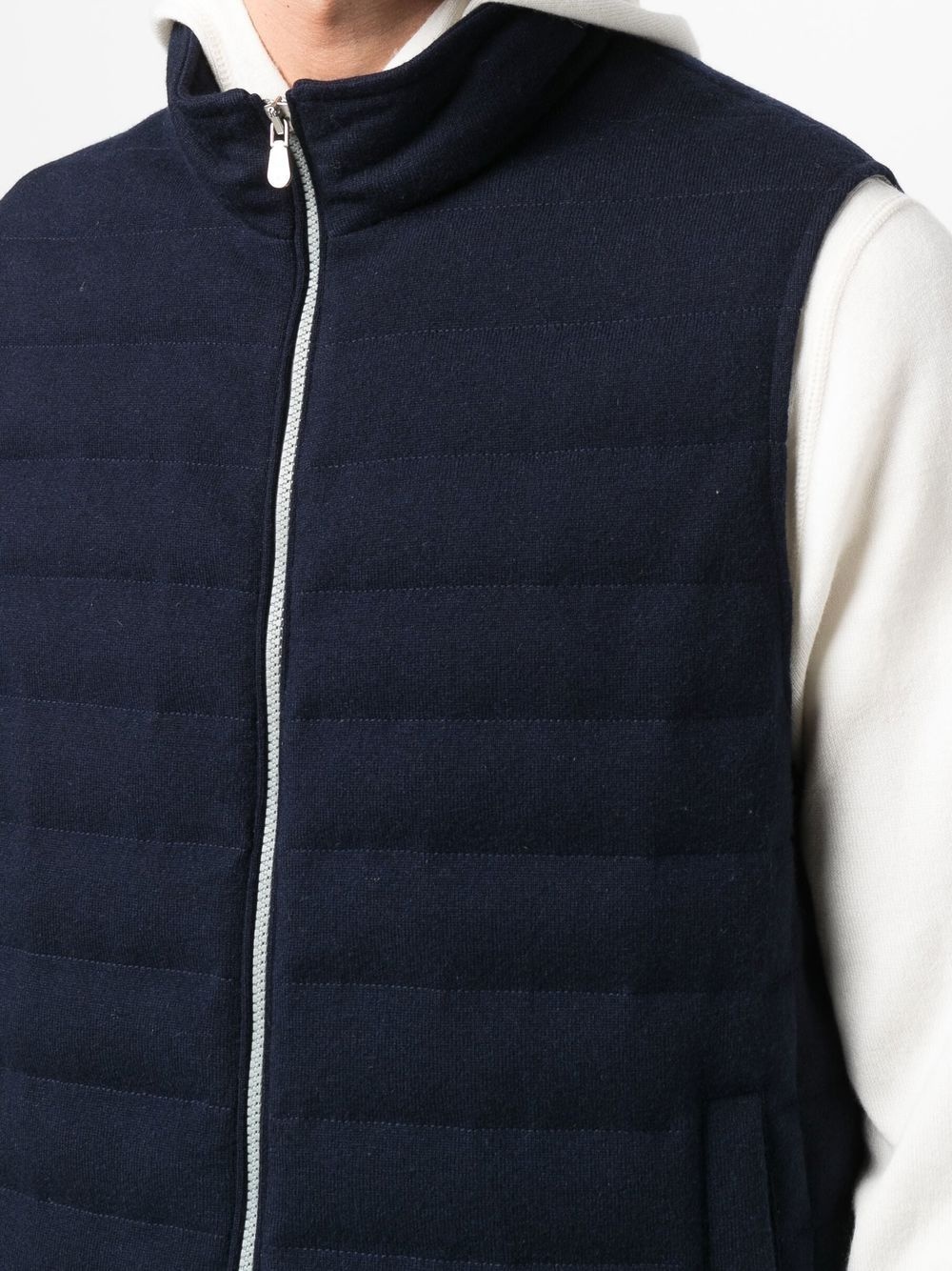 quilted zip-up gilet - 5