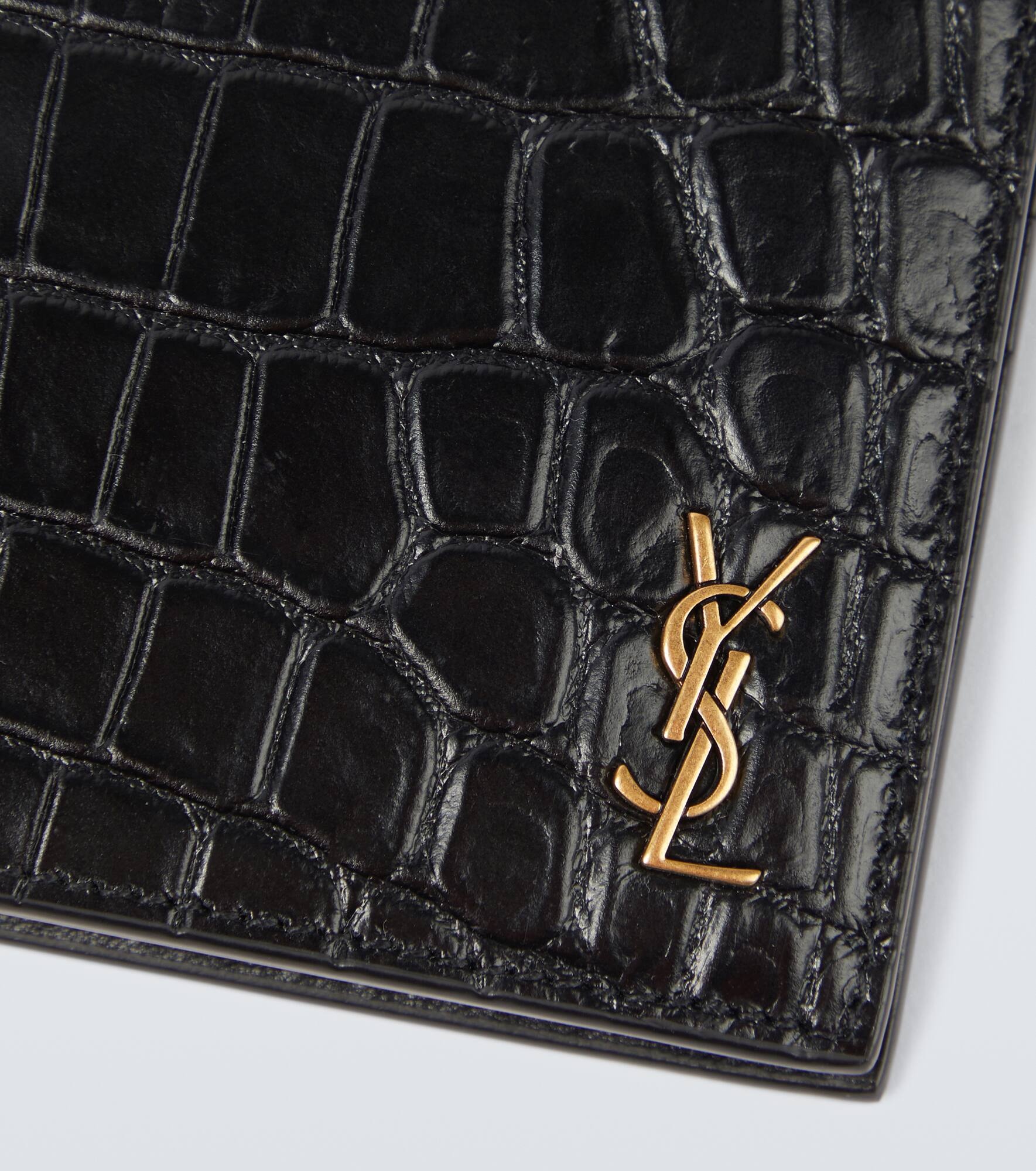 East/West croc-effect bifold wallet - 4