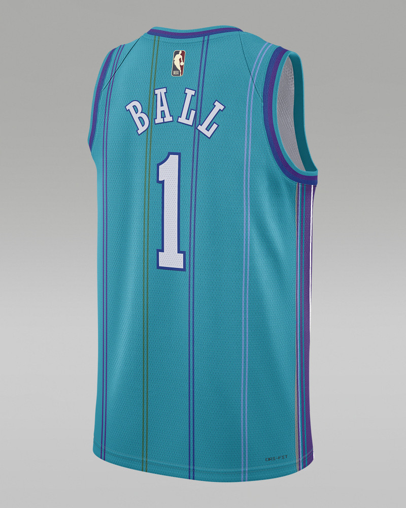 Jordan LaMelo Ball Charlotte Hornets 2023/24 Nike Men's Dri-FIT NBA Swingman Jersey outlook