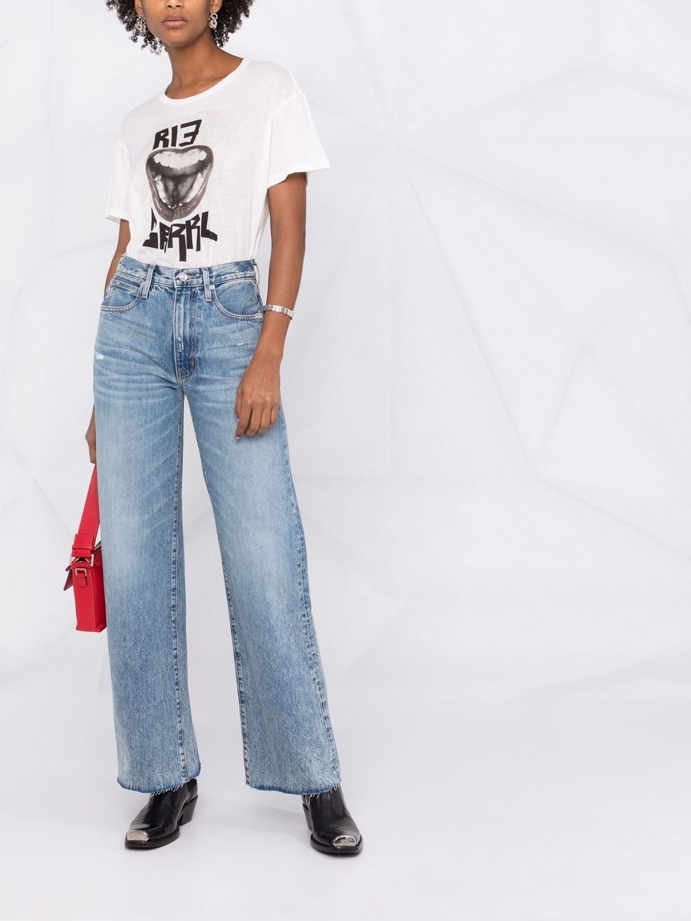 Grace frayed wide-leg jeans - 2