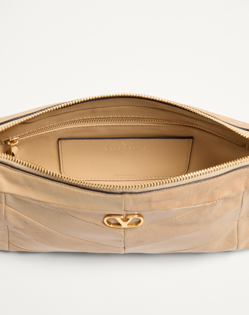 Valentino VALENTINO GARAVANI PANTHEA SMALL SHOULDER BAG IN NAPPA LEATHER WITH A CHEVRON PATTERN outlook