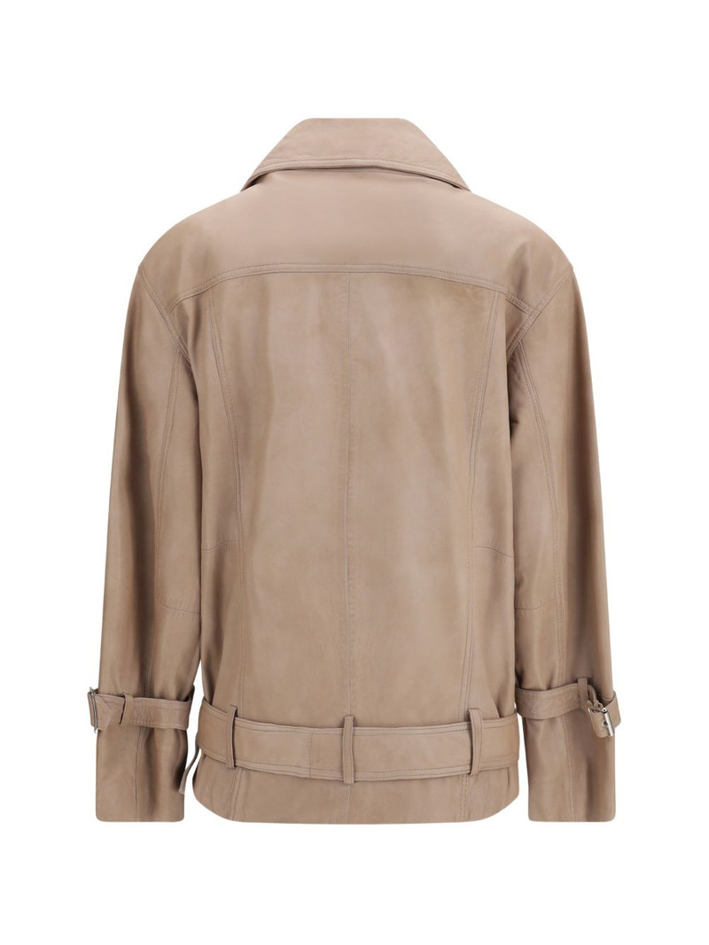 PINKO Candy belted leather jacket outlook