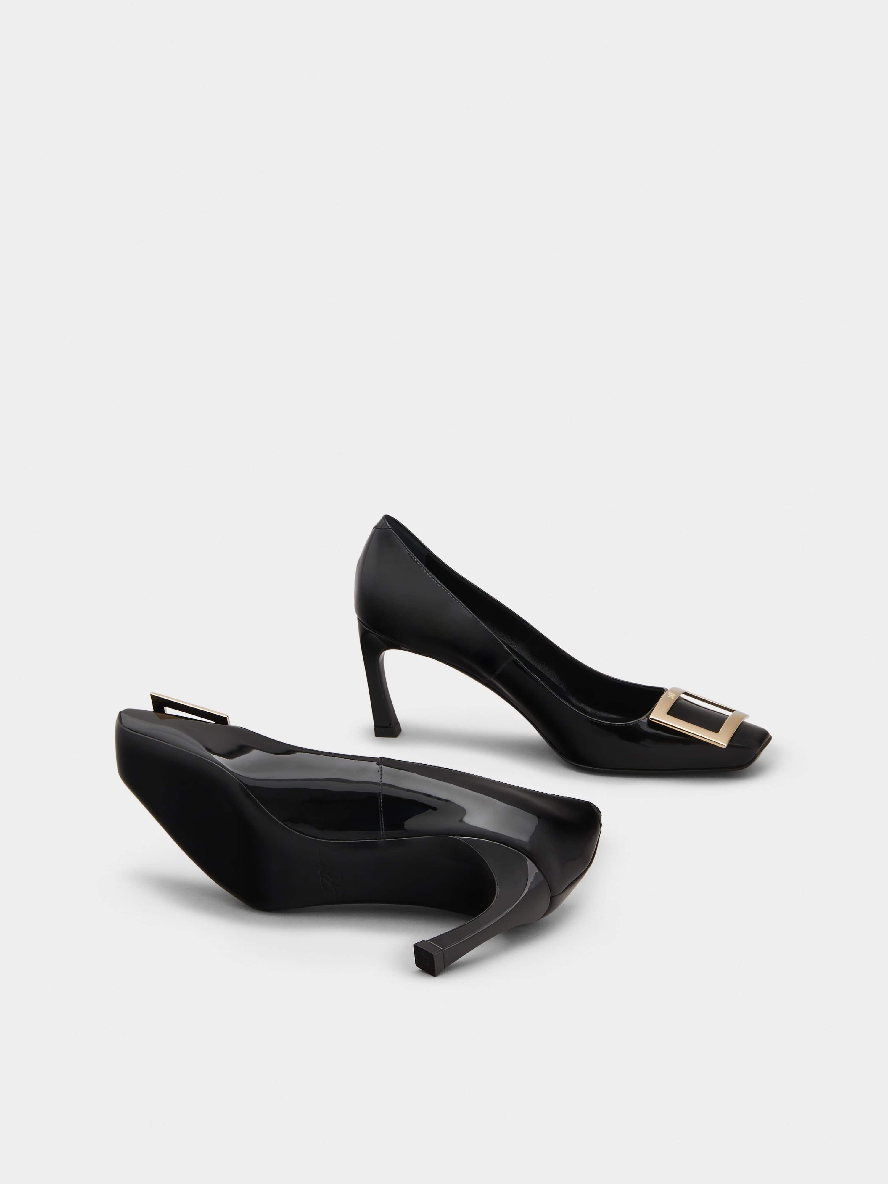 Trompette Metal Buckle Pumps in Patent Leather - 6