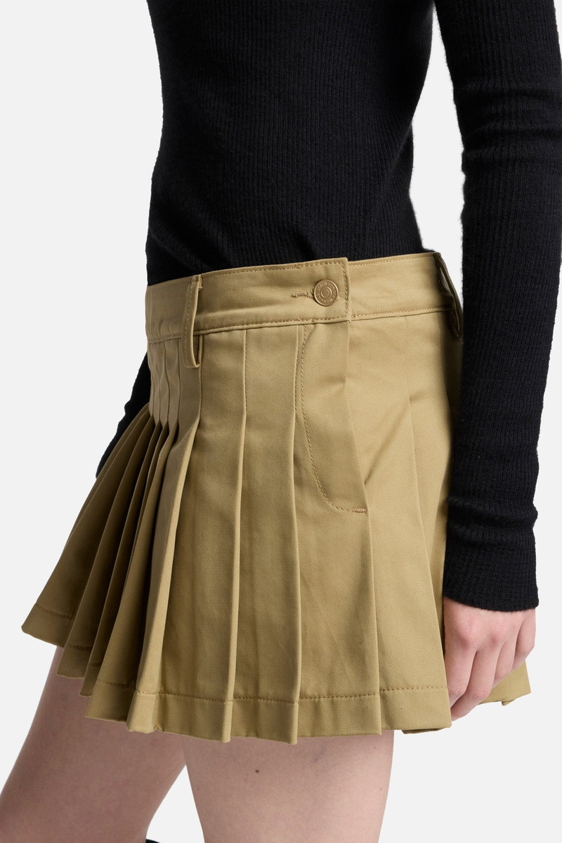 PLEATED MINI SKIRT in Comfort Twill 4