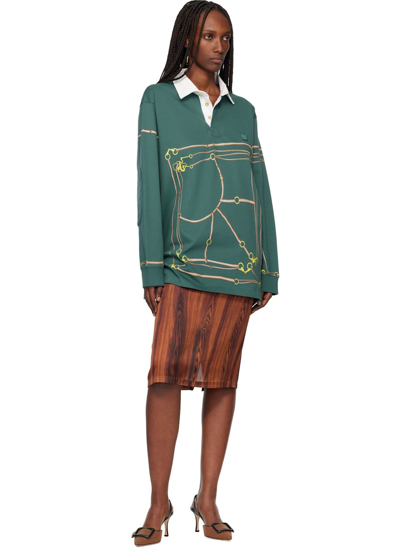 CONNER IVES Green Belt Printed Rugby Polo outlook