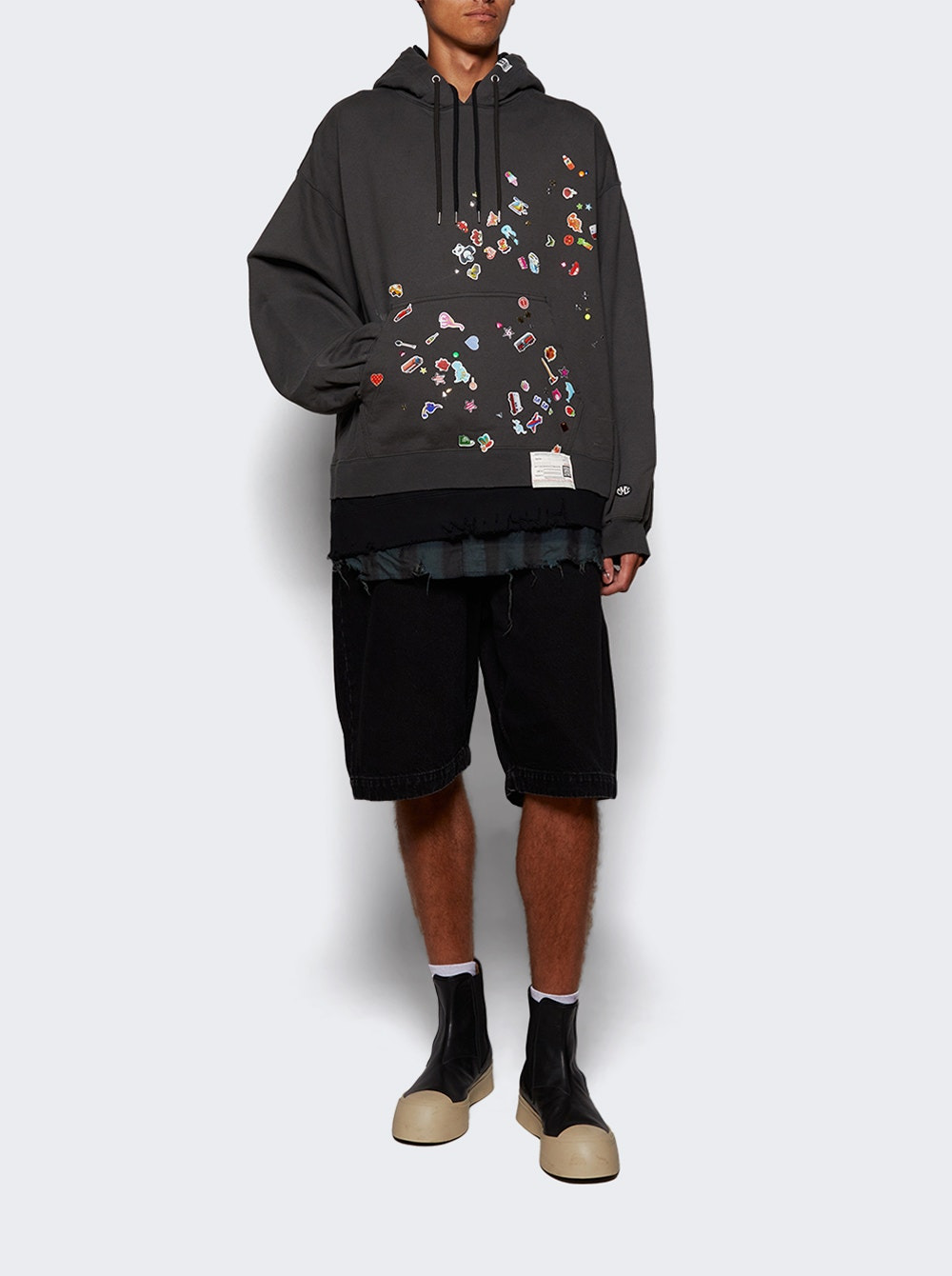 Triple Layered Hoodie Black - 5